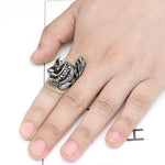 Bague Dragon<br> Forme de Dragon "Acier" - Dragon-chinois