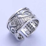 Bague Dragon<br> Carpe Koi "Argent" - Dragon-chinois