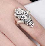 Bague Dragon<br> Chance au Pouce Droit "Argent" - Dragon-chinois