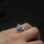 Bague Dragon<br>  Ya Zi "Argent" - Dragon-chinois