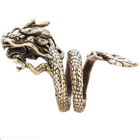 Bague Dragon<br> Bronze "Acier" - Dragon-chinois