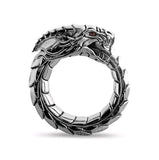 Bague Dragon<br> Écaille de Maille "Acier" - Dragon-chinois