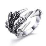 Bague Dragon <br> Griffe Gothique "Acier" - Dragon-chinois