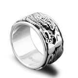 Anneau Dragon<br> Serpent Nuage "Argent" - Dragon-chinois