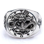 Bague Dragon<br> Chinoise Homme "Argent" - Dragon-chinois