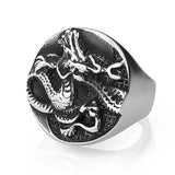 Bague Dragon<br> Armure "Acier" - Dragon-chinois