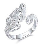 Bague Dragon<br>  Serpent "Argent" - Dragon-chinois
