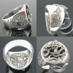 Bague Dragon<br> Chinoise Homme "Argent" - Dragon-chinois