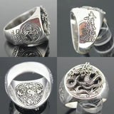 Bague Dragon<br> Chinoise Homme "Argent" - Dragon-chinois