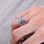 Anneau Dragon<br> Serpent Nuage "Argent" - Dragon-chinois