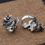 Bague Dragon<br> Forme de Dragon "Acier" - Dragon-chinois