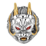 Bague Dragon<br> Grenat Rouge "Argent" - Dragon-chinois