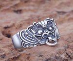 Bague Dragon<br> Ajustable Oni "Argent" - Dragon-chinois