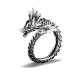 Anneau Dragon<Br> Écaille de Fer "Acier" - Dragon-chinois