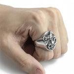 Bague Dragon<br> Armure "Acier" - Dragon-chinois
