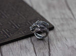 Bague Dragon <br> Demi Jonc "Argent" - Dragon-chinois