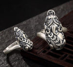 Bague Dragon<br> Chance au Pouce Droit "Argent" - Dragon-chinois