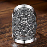Bague Dragon<br> Bohême "Argent" - Dragon-chinois