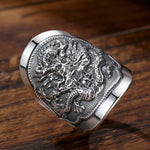 Bague Dragon<br> Bohême "Argent" - Dragon-chinois