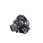 Bague Dragon<br> Tête de Lion "Argent" - Dragon-chinois