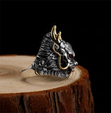 Bague Dragon<br> Grenat Rouge "Argent" - Dragon-chinois