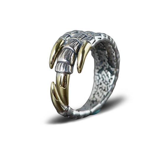Bague Dragon<br> Griffe Acérer "Argent" - Dragon-chinois
