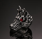Bague Dragon<br> Koryu japonais "Acier" - Dragon-chinois