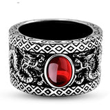 Bague Dragon<br> Onyx "Argent" - Dragon-chinois