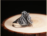 Bague Dragon<br> Rubis de Sang "Argent" - Dragon-chinois