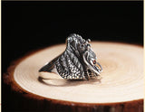 Bague Dragon<br> Rubis de Sang "Argent" - Dragon-chinois