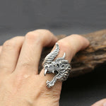 Bague Dragon<br> Serpent "Argent" - Dragon-chinois