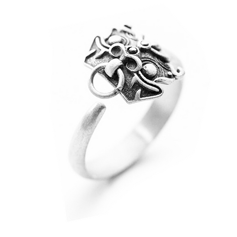 Bague Dragon<br> Tibétaine "Argent" - Dragon-chinois