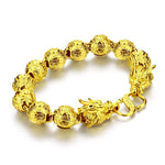 Bracelet Dragon <br> Dorée Brillant  "Acier" - Dragon-chinois