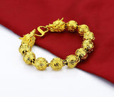 Bracelet Dragon <br> Dorée Brillant  "Acier" - Dragon-chinois