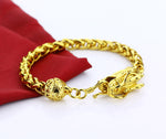 Bracelet Dragon<br> Dorée "Acier" - Dragon-chinois
