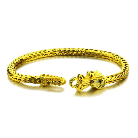 Bracelet Dragon <br> Dorée Femme "Acier" - Dragon-chinois