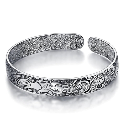 Bracelet Dragon <br> Phoenix "Argent" - Dragon-chinois