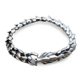 Bracelet Dragon<br> Maille Serrée en Relief "Argent" - Dragon-chinois