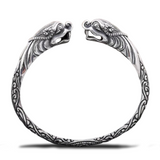 Bracelet Dragon<br> Jonc Gravé "Argent" - Dragon-chinois