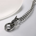 Bracelet Dragon<br> Maille Palmier "Acier" - Dragon-chinois