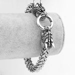 Bracelet Dragon<br> Maille Palmier "Acier" - Dragon-chinois