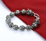 Bracelet Dragon <Br> Perle Homme "Argent" - Dragon-chinois