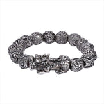 Bracelet Dragon<br> Perle Japonais "Acier" - Dragon-chinois