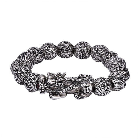 Bracelet Dragon<br> Perle Japonais "Acier" - Dragon-chinois