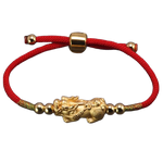 Bracelet Dragon<br> Tressé en Fil de Coton "Argent" - Dragon-chinois