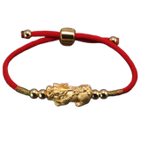 Bracelet Dragon<br> Tressé en Fil de Coton "Argent" - Dragon-chinois