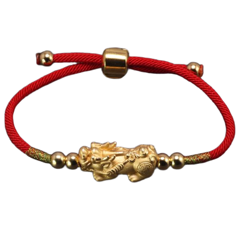 Bracelet Dragon<br> Tressé en Fil de Coton "Argent" - Dragon-chinois