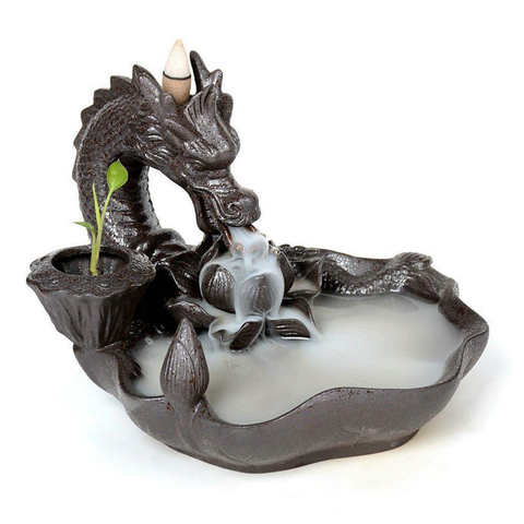 Brûle Encens Dragon<br> Céramique - Dragon-chinois