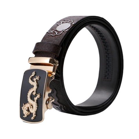 Ceinture Dragon<br> Cuir Épais - Dragon-chinois