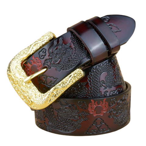 Ceinture Dragon<br> Cuir Esprit - Dragon-chinois